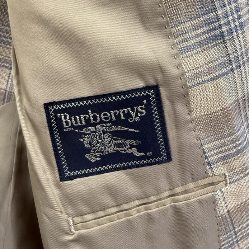 バーバリーズ BURBERRYS ジャケット、上着 ジャンパー、ブルゾン 90s vintage テーラード ジャケット CTK83 チェック 柄 名前入り ベージュ / ベージュ / beige X 茶 / ブラウン / brown X 青 / ブルー / blue メンズ USED 古着 中古 50152309