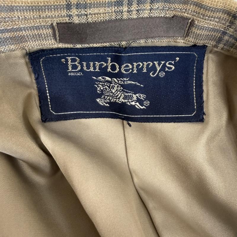 バーバリーズ BURBERRYS ジャケット、上着 ジャンパー、ブルゾン 90s vintage テーラード ジャケット CTK83 チェック 柄 名前入り ベージュ / ベージュ / beige X 茶 / ブラウン / brown X 青 / ブルー / blue メンズ USED 古着 中古 50152309