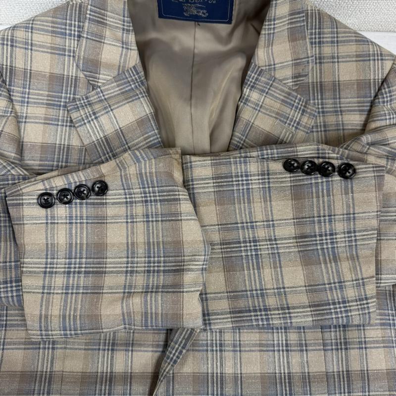 バーバリーズ BURBERRYS ジャケット、上着 ジャンパー、ブルゾン 90s vintage テーラード ジャケット CTK83 チェック 柄 名前入り ベージュ / ベージュ / beige X 茶 / ブラウン / brown X 青 / ブルー / blue メンズ USED 古着 中古 50152309