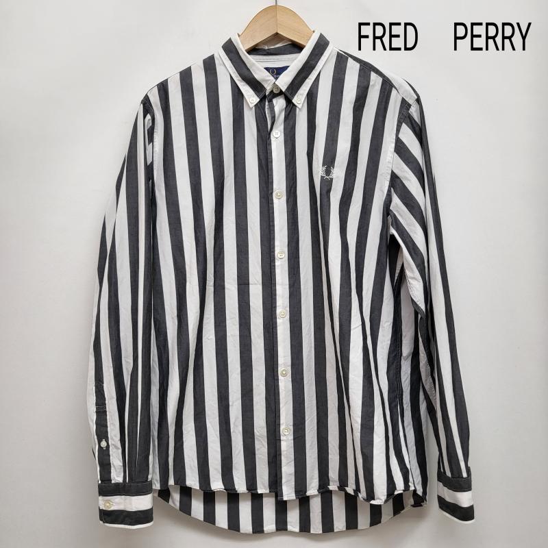 フレッドペリー FRED PERRY トップス トップス フラッドペリー ストライプ ワンポイント刺繍 F4358 L メンズ USED 古着 中古 50152333