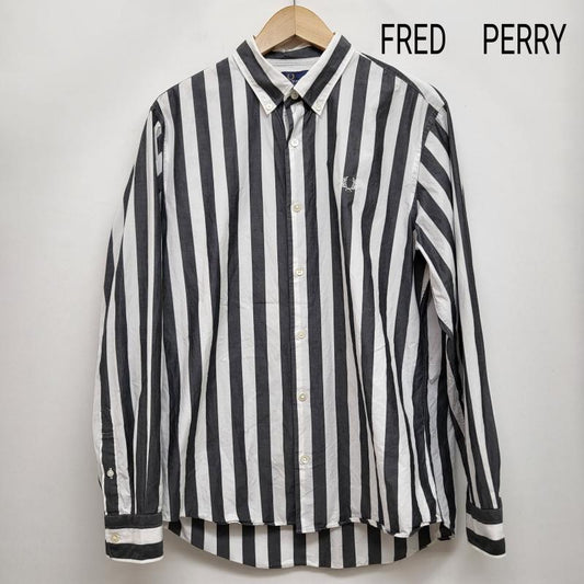 フレッドペリー FRED PERRY トップス トップス フラッドペリー ストライプ ワンポイント刺繍 F4358 L メンズ USED 古着 中古 50152333