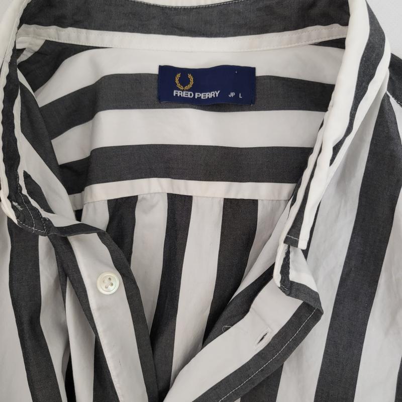 フレッドペリー FRED PERRY トップス トップス フラッドペリー ストライプ ワンポイント刺繍 F4358 L メンズ USED 古着 中古 50152333