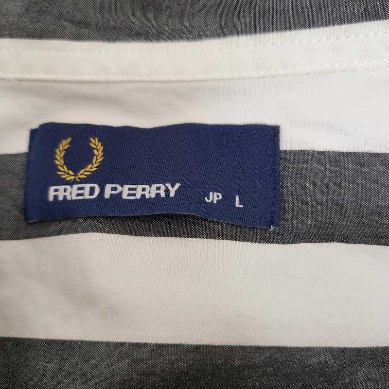 フレッドペリー FRED PERRY トップス トップス フラッドペリー ストライプ ワンポイント刺繍 F4358 L メンズ USED 古着 中古 50152333