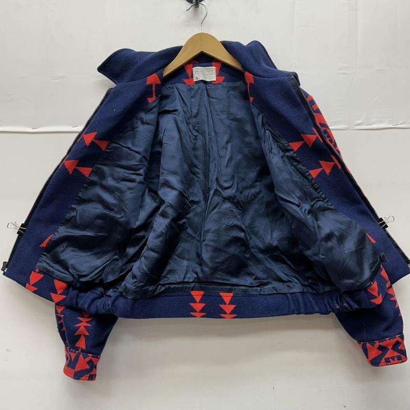 ペンドルトン PENDLETON ジャケット、上着 ジャンパー、ブルゾン 80s ネイティブ 総柄 ウール ジャケット K424-727 USA製 L 青 / ブルー / blue X 赤 / レッド / red メンズ USED 古着 中古 50152336