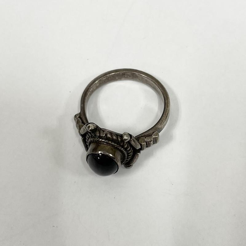 古着 USED ファッション小物 ファッション小物 オニキス ストーン シルバー ヴィンテージ リング 指輪 18号 - メンズ USED 古着 中古 50152342