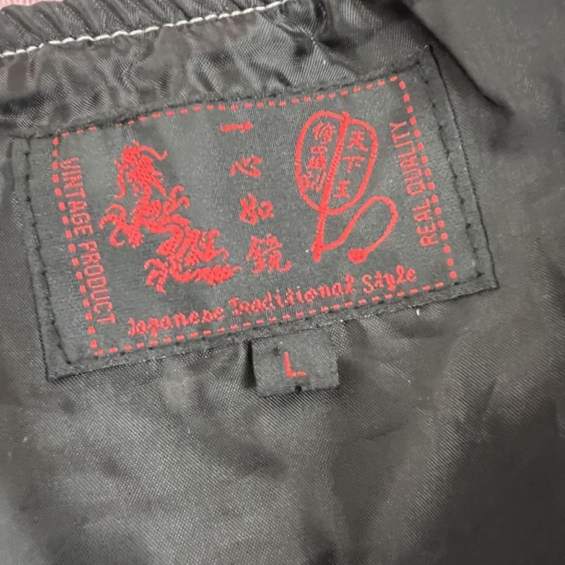 古着 USED ジャケット、上着 ジャンパー、ブルゾン 一心如鏡 狼 和柄 刺繍 スカジャン L 桃 / ピンク / pink メンズ USED 古着 中古 50152353