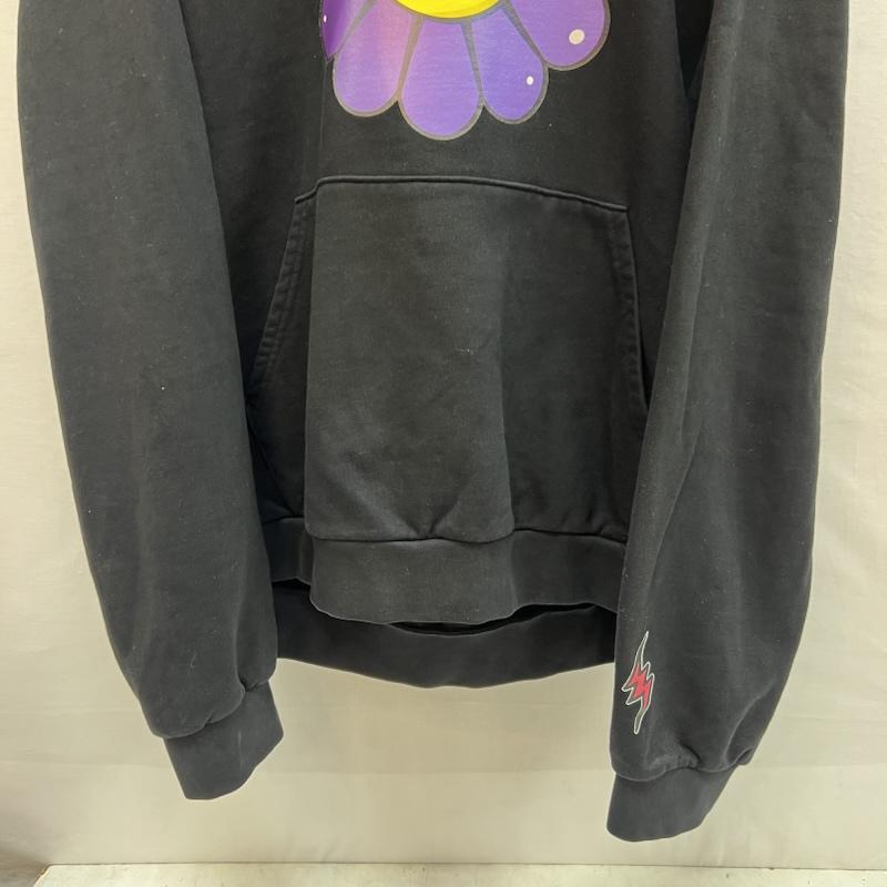古着 USED トップス トップス J.Balvin 村上隆 コラボ フラワー プリント パーカー XXL 黒 / ブラック / black メンズ USED 古着 中古 50152359
