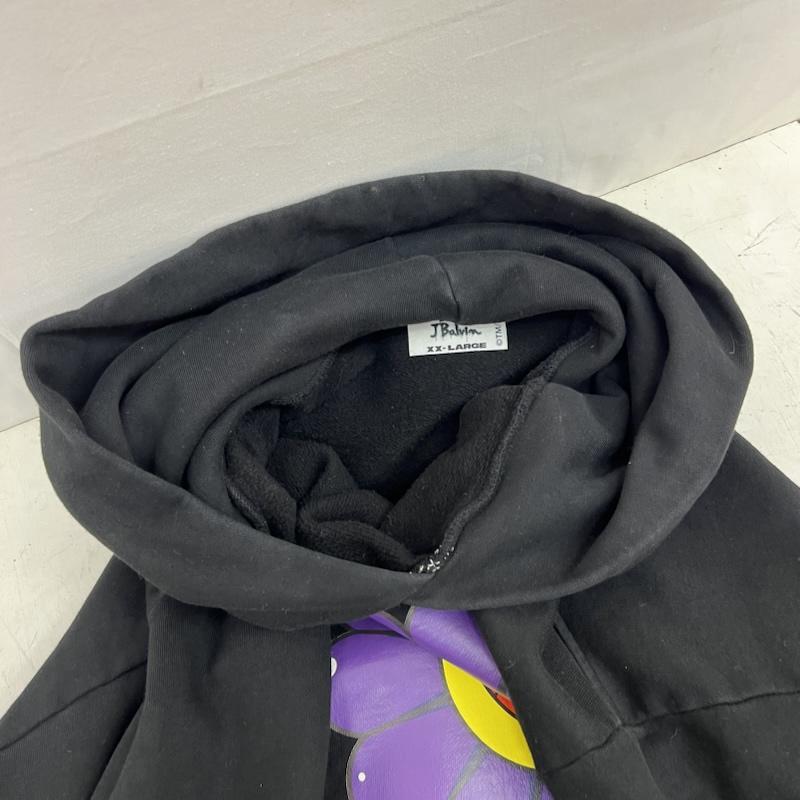 古着 USED トップス トップス J.Balvin 村上隆 コラボ フラワー プリント パーカー XXL 黒 / ブラック / black メンズ USED 古着 中古 50152359