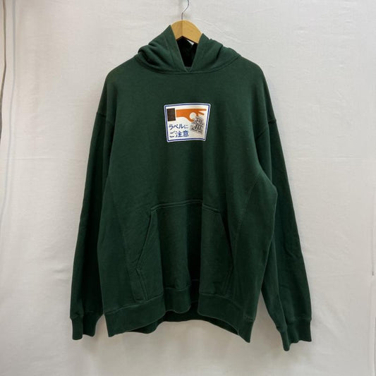 ブラックアイパッチ BlackEyePatch トップス トップス ラベルにご注意 フーディー スウェット パーカー XL 緑 / グリーン / green メンズ USED 古着 中古 50152361