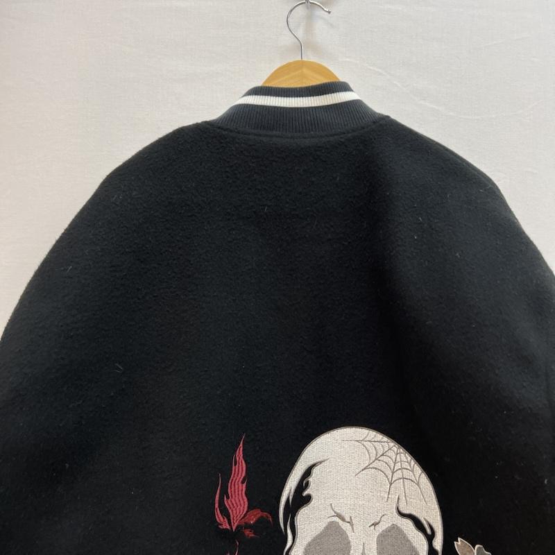 古着 USED ジャケット、上着 ジャンパー、ブルゾン 雅結 骸骨 スカル 和柄 刺繍 スタジャン L 黒 / ブラック / black メンズ USED 古着 中古 50152364