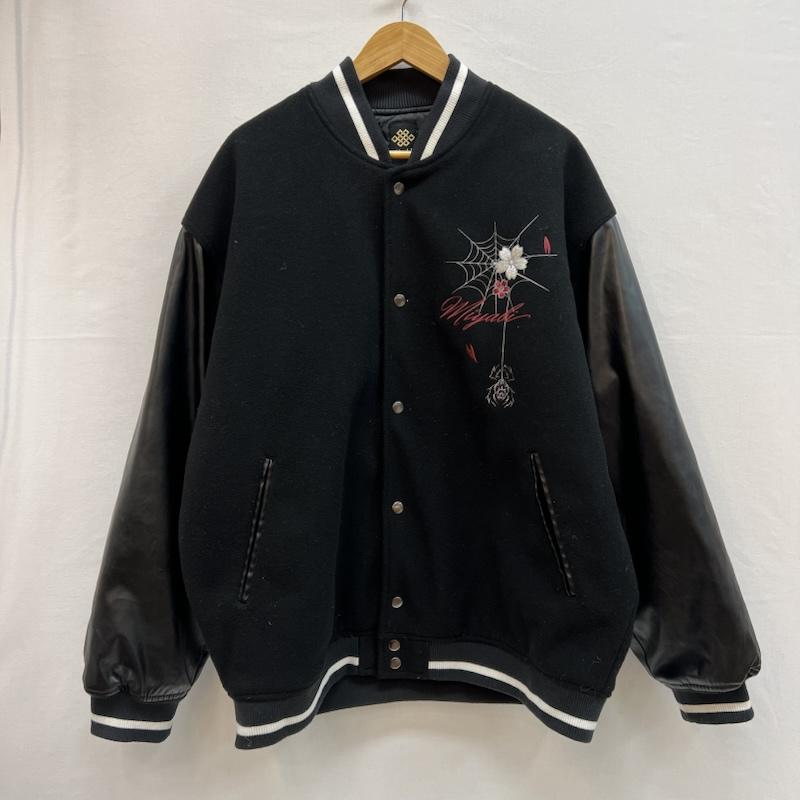 古着 USED ジャケット、上着 ジャンパー、ブルゾン 雅結 骸骨 スカル 和柄 刺繍 スタジャン L 黒 / ブラック / black メンズ USED 古着 中古 50152364