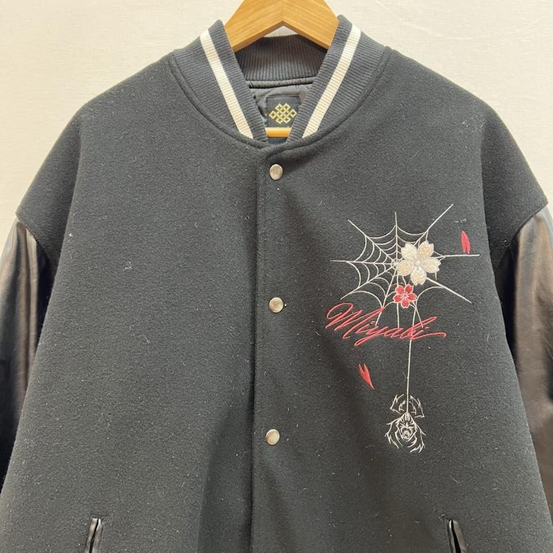 古着 USED ジャケット、上着 ジャンパー、ブルゾン 雅結 骸骨 スカル 和柄 刺繍 スタジャン L 黒 / ブラック / black メンズ USED 古着 中古 50152364
