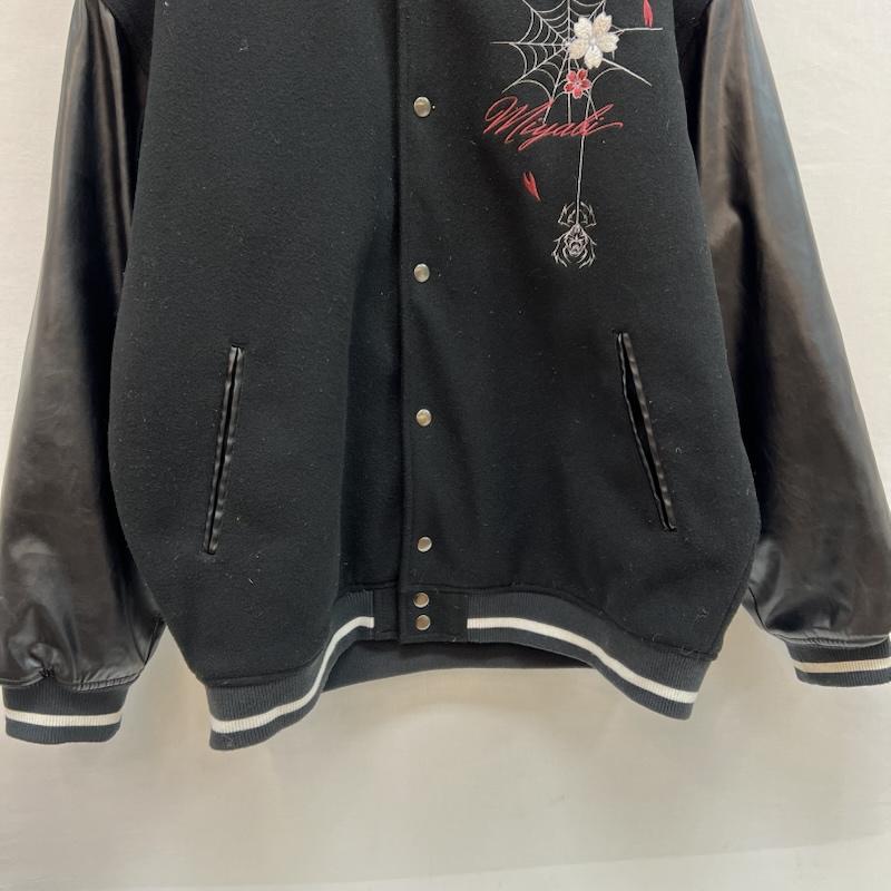 古着 USED ジャケット、上着 ジャンパー、ブルゾン 雅結 骸骨 スカル 和柄 刺繍 スタジャン L 黒 / ブラック / black メンズ USED 古着 中古 50152364