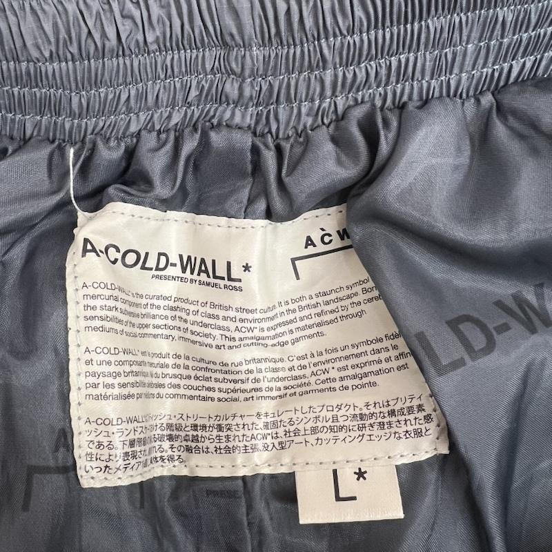 古着 USED ボトムス ボトムス A-COLD-WALL ロゴ ナイロン トラックパンツ L 灰 / グレー / gray メンズ USED 古着 中古 50152365