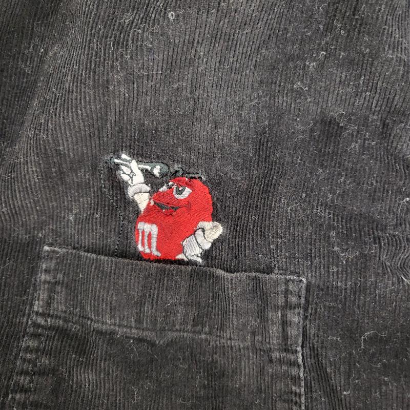 エムアンドエム M&M トップス トップス チョコレートキャラクター 刺繍 シャツ コーデュロイ L メンズ USED 古着 中古 50152367
