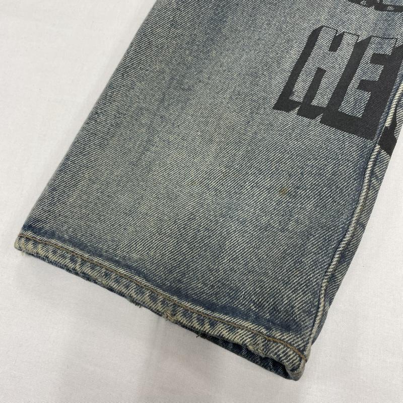 リーバイス Levi s ボトムス ボトムス 501 デニム ジーンズ Heron Preston コラボ ペイント 加工 ボタンフライ W28L32 28インチ ロゴ、文字 X プリント X ダメージ加工 マルチカラー / マルチカラー / multicolor メンズ USED 古着 中古 50152370