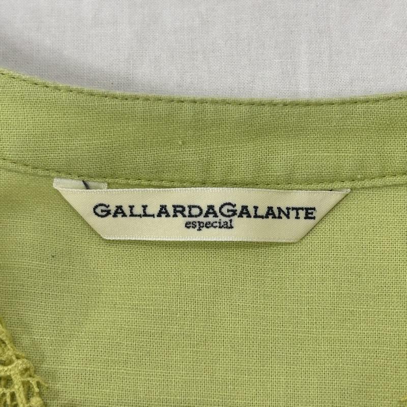 ガリャルダガランテ GALLARDAGALANTE ワンピース ロングスカート カフタンワンピース リネン混 レース グリーン フリーサイズ FREE 無地 緑 / グリーン / green レディース USED 古着 中古 50152381