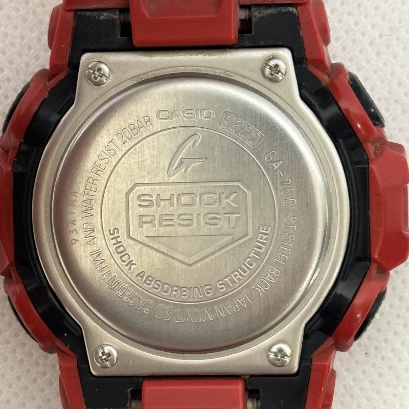 ジーショック G-SHOCK ファッション小物 ファッション小物 腕時計 GA-700-4A レッド デジタル CASIO - 赤 / レッド / red メンズ USED 古着 中古 50152409