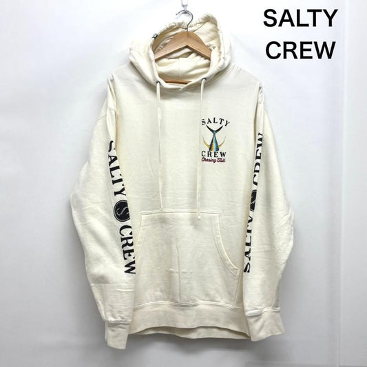 ＵＳＥＤ古着 USED/古着 トップス トップス SALTY CREW ソルティクルー パーカー クリーム色 象牙 魚 スクリーンプリント カンガルーポケット M メンズ USED 古着 中古 50152425