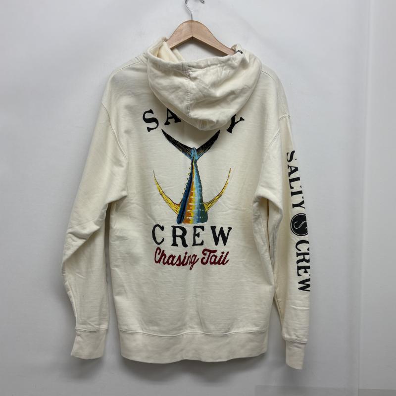 ＵＳＥＤ古着 USED/古着 トップス トップス SALTY CREW ソルティクルー パーカー クリーム色 象牙 魚 スクリーンプリント カンガルーポケット M メンズ USED 古着 中古 50152425