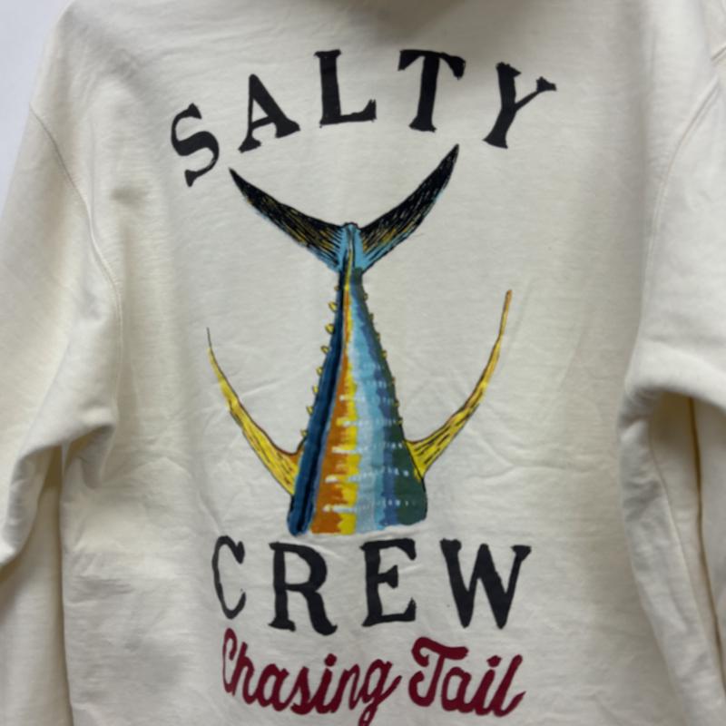 ＵＳＥＤ古着 USED/古着 トップス トップス SALTY CREW ソルティクルー パーカー クリーム色 象牙 魚 スクリーンプリント カンガルーポケット M メンズ USED 古着 中古 50152425