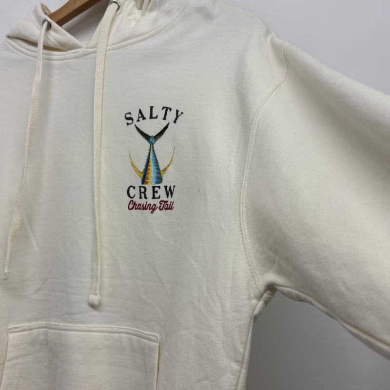 ＵＳＥＤ古着 USED/古着 トップス トップス SALTY CREW ソルティクルー パーカー クリーム色 象牙 魚 スクリーンプリント カンガルーポケット M メンズ USED 古着 中古 50152425