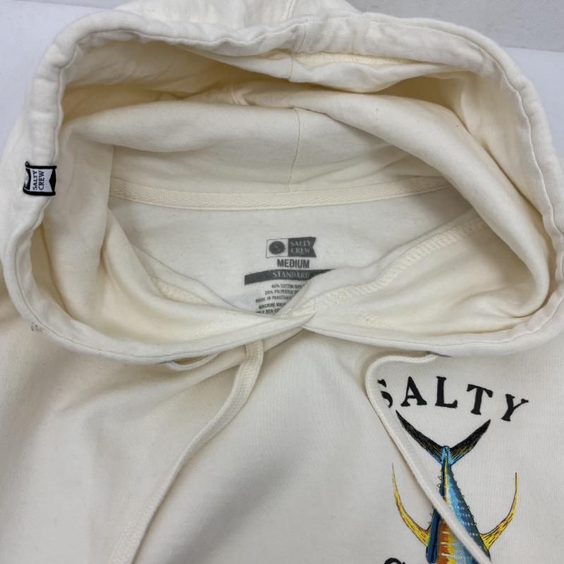 ＵＳＥＤ古着 USED/古着 トップス トップス SALTY CREW ソルティクルー パーカー クリーム色 象牙 魚 スクリーンプリント カンガルーポケット M メンズ USED 古着 中古 50152425