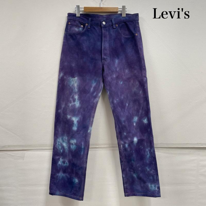 リーバイス Levi s ボトムス ボトムス 501-0105 USA製 タイダイ デニム ジーンズ ボタン裏 544 ボタンフライ ヴィンテージ W34 L32 34インチ 紫 / パープル / purple X 水色 / ライトブルー / メンズ USED 古着 中古 50152428