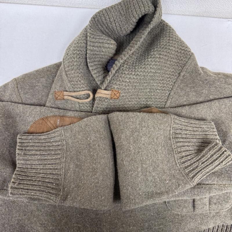 ラルフローレン RALPHLAUREN トップス トップス ウール ニット ショールカラー エルボーパッチ L カーキ / カーキ / khaki メンズ USED 古着 中古 50152446