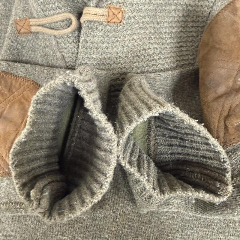 ラルフローレン RALPHLAUREN トップス トップス ウール ニット ショールカラー エルボーパッチ L カーキ / カーキ / khaki メンズ USED 古着 中古 50152446