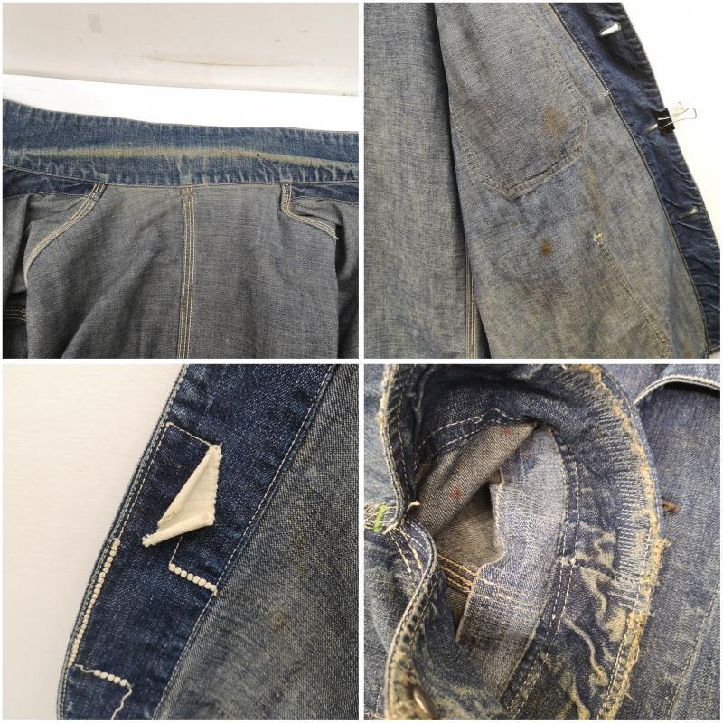 ヘラクレス HERCULES ジャケット、上着 ジャンパー、ブルゾン 40s デニム カバーオール ハンマータグ 替えボタン付き インディゴ / インディゴ / Indigo メンズ USED 古着 中古 50152451