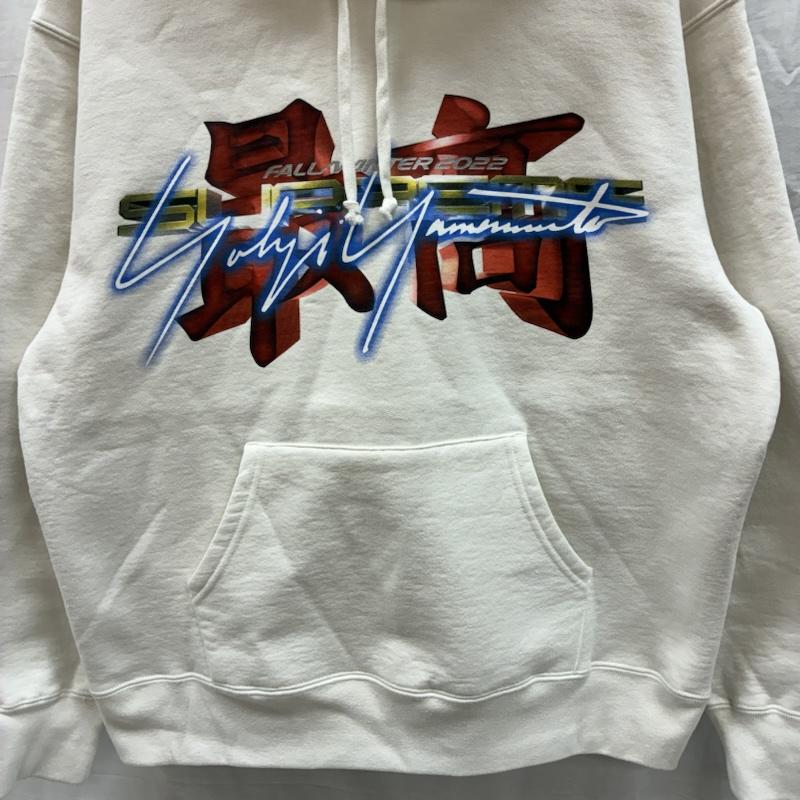 シュプリーム Supreme パーカー 長袖 Yohji Yamamoto ヨウジヤマモト 22AW TEKKEN Hooded Sweatshirt 最高 プルオーバー パーカー M ロゴ、文字 X プリント 白 / ホワイト / white メンズ USED 古着 中古 50152452
