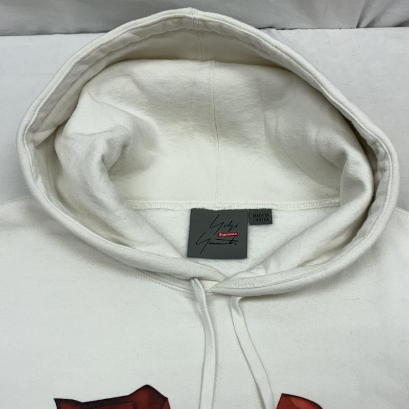シュプリーム Supreme パーカー 長袖 Yohji Yamamoto ヨウジヤマモト 22AW TEKKEN Hooded Sweatshirt 最高 プルオーバー パーカー M ロゴ、文字 X プリント 白 / ホワイト / white メンズ USED 古着 中古 50152452