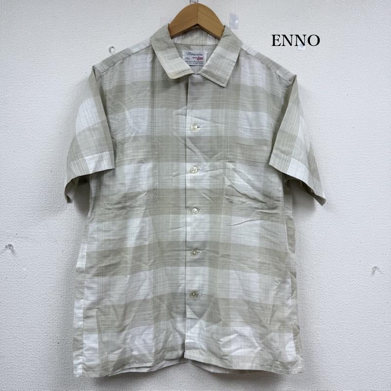 古着 USED トップス トップス vintage Miracaire シャツ 半袖 シャツ L 白 / ホワイト / white X ベージュ / ベージュ / beige メンズ USED 古着 中古 50152457
