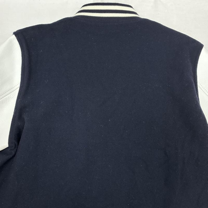 ユニフォームエクスペリメント uniform experiment ジャケット、上着 ジャンパー、ブルゾン 19AW スタジアムジャケット UE-192061 スタジャン 定価￥88,000 1 ロゴ、文字 X 総柄 白 / ホワイト / white X 紺 / ネイビー / navy メンズ USED 古着 中古 50152458
