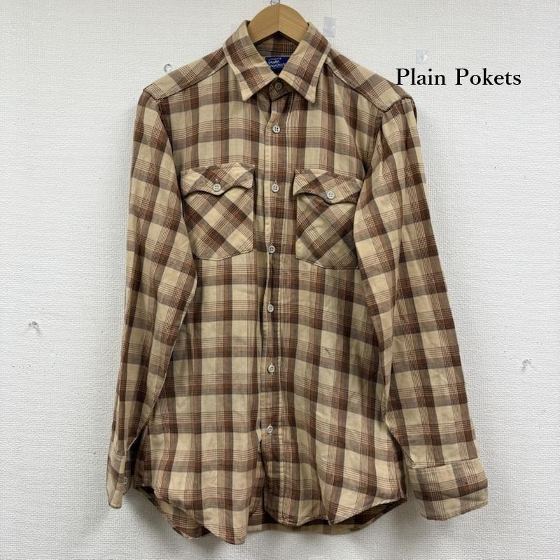 古着 USED トップス トップス J.C.Penney 80s ウエスタン チェック シャツ 長袖 シャツ M 茶 / ブラウン / brown メンズ USED 古着 中古 50152460