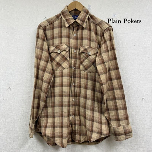 古着 USED トップス トップス J.C.Penney 80s ウエスタン チェック シャツ 長袖 シャツ M 茶 / ブラウン / brown メンズ USED 古着 中古 50152460
