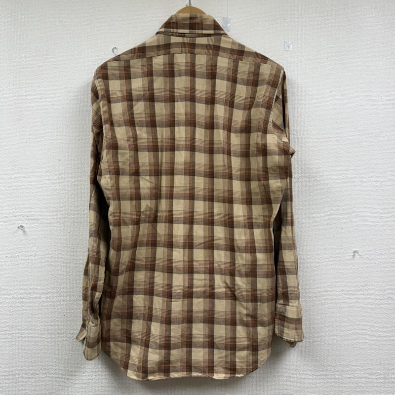 古着 USED トップス トップス J.C.Penney 80s ウエスタン チェック シャツ 長袖 シャツ M 茶 / ブラウン / brown メンズ USED 古着 中古 50152460