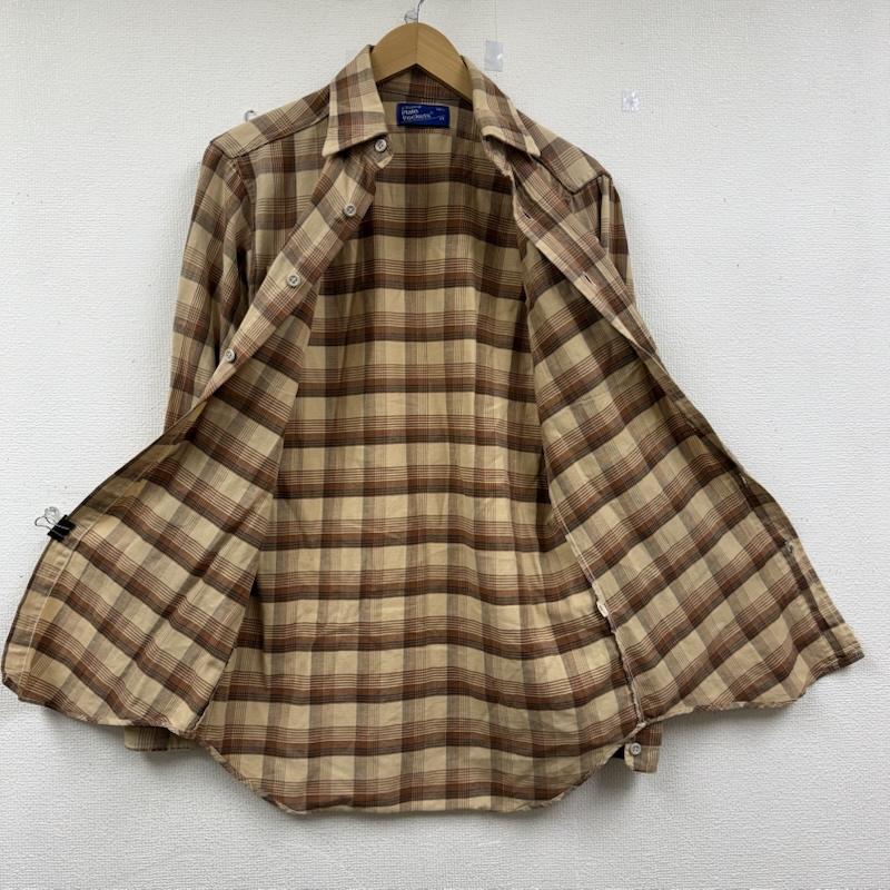 古着 USED トップス トップス J.C.Penney 80s ウエスタン チェック シャツ 長袖 シャツ M 茶 / ブラウン / brown メンズ USED 古着 中古 50152460