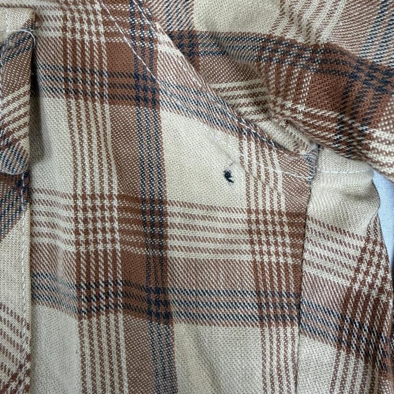 古着 USED トップス トップス J.C.Penney 80s ウエスタン チェック シャツ 長袖 シャツ M 茶 / ブラウン / brown メンズ USED 古着 中古 50152460
