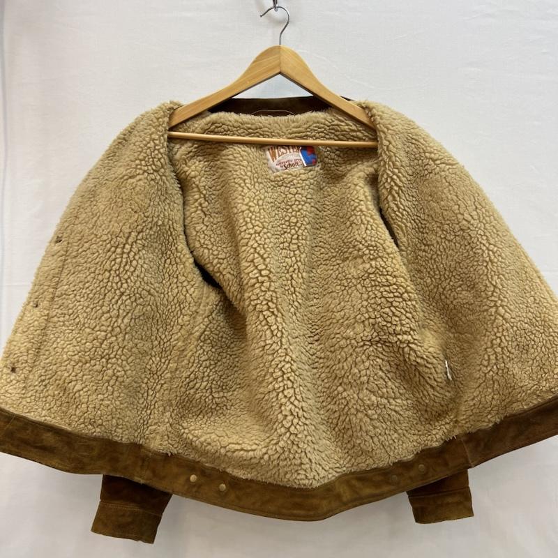 ショット schott ジャケット、上着 ジャンパー、ブルゾン 80s USA製 スエード レザー ランチ ボア トラッカージャケット 40 茶 / ブラウン / brown メンズ USED 古着 中古 50152468