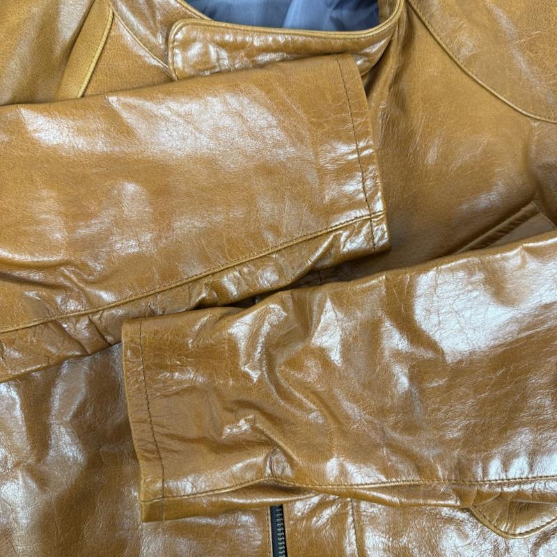 古着 USED ジャケット、上着 ジャンパー、ブルゾン ヴィンテージ レザー シングル ライダース ジャケット M 茶 / ブラウン / brown メンズ USED 古着 中古 50152474