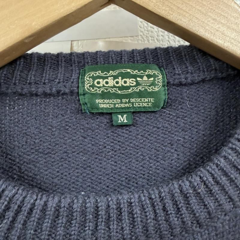 アディダス adidas トップス トップス 80s 90s ウール ニット スウェット セーター 鳥柄 c-os-3011 M 紺 / ネイビー / navy メンズ USED 古着 中古 50152483