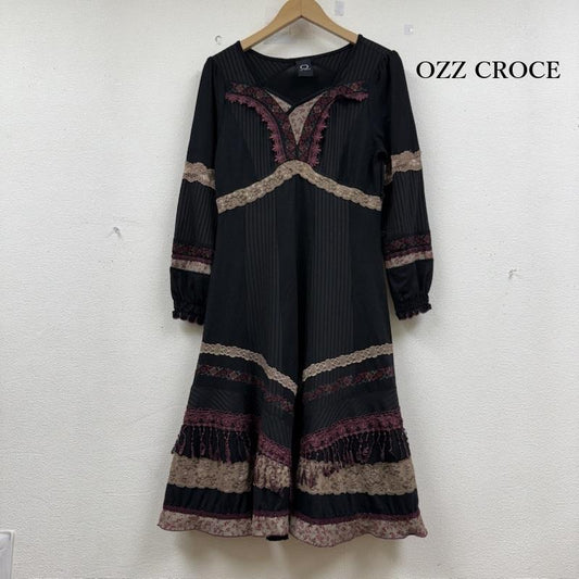 オッズオン OZZ CROCE トップス トップス ワンピース y2k フェアリー グランジ レース 長袖 フリル 黒 / ブラック / black レディース USED 古着 中古 50152491