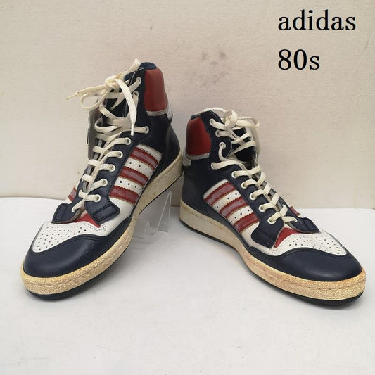 アディダス adidas シューズ シューズ 80s デッドストック 観賞用 centennial センテニアル フランス製 スニーカー US：7.5 白 / ホワイト / white X 赤 / レッド / red X 紺 / ネイビー / navy メンズ USED 古着 中古 50152551