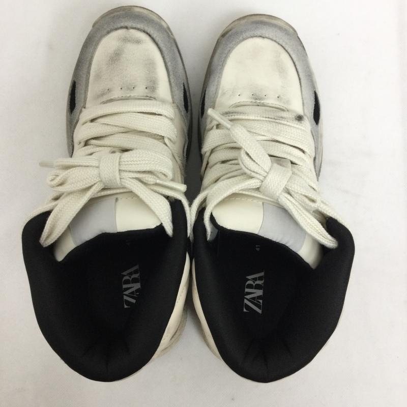 ザラ ZARA シューズ シューズ ZARA 2110/420/202 ハイカツトスニーカー 26.5cm 白 / ホワイト / white メンズ USED 古着 中古 50152594