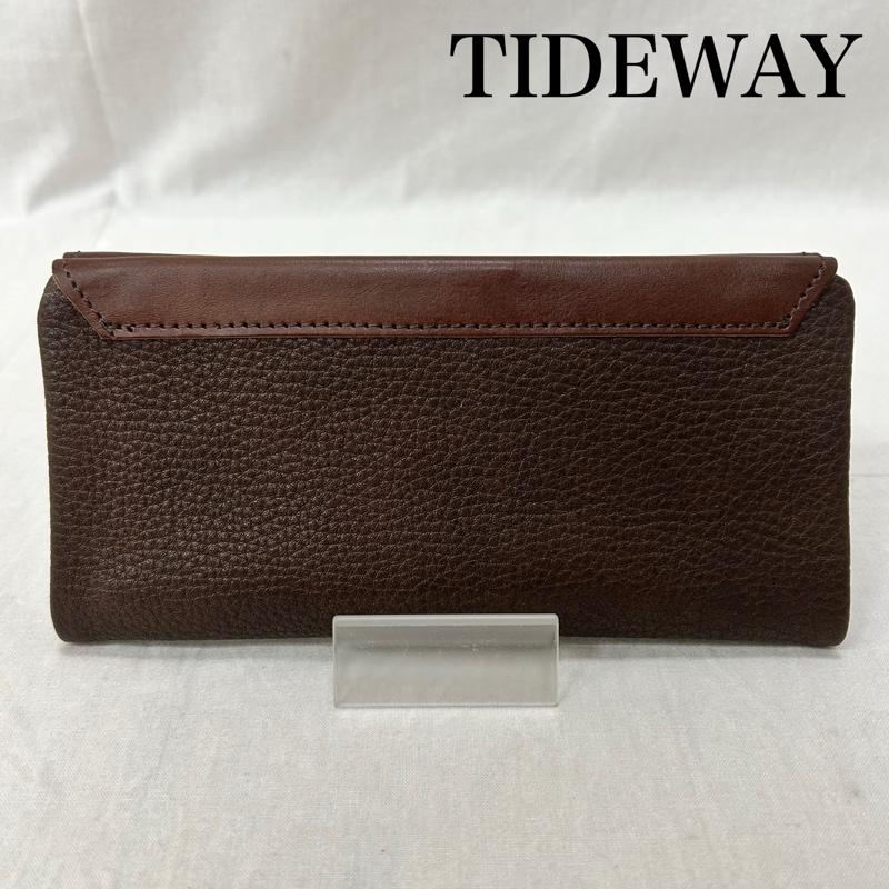 タイドウェイ TIDEWAY 財布 長財布 DENZELWALLET 薄型 日本製 牛革 - 無地 茶 / ブラウン / brown レディース USED 古着 中古 50152597