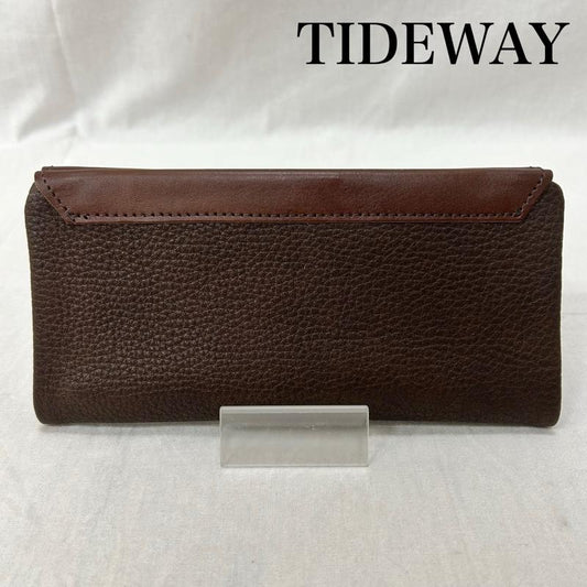 タイドウェイ TIDEWAY 財布 長財布 DENZELWALLET 薄型 日本製 牛革 - 無地 茶 / ブラウン / brown レディース USED 古着 中古 50152597