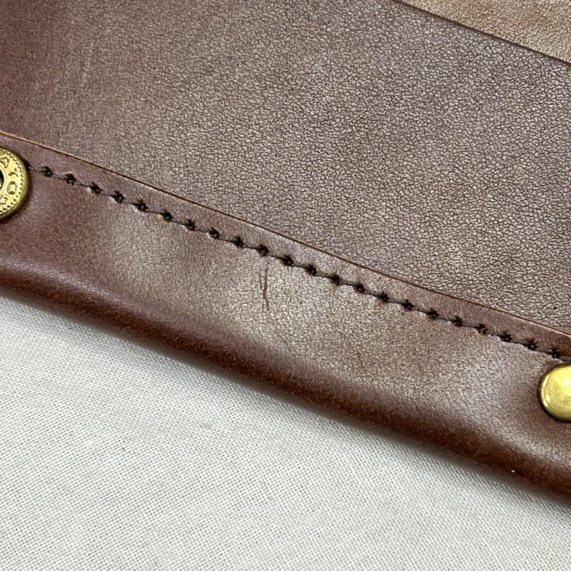 タイドウェイ TIDEWAY 財布 長財布 DENZELWALLET 薄型 日本製 牛革 - 無地 茶 / ブラウン / brown レディース USED 古着 中古 50152597