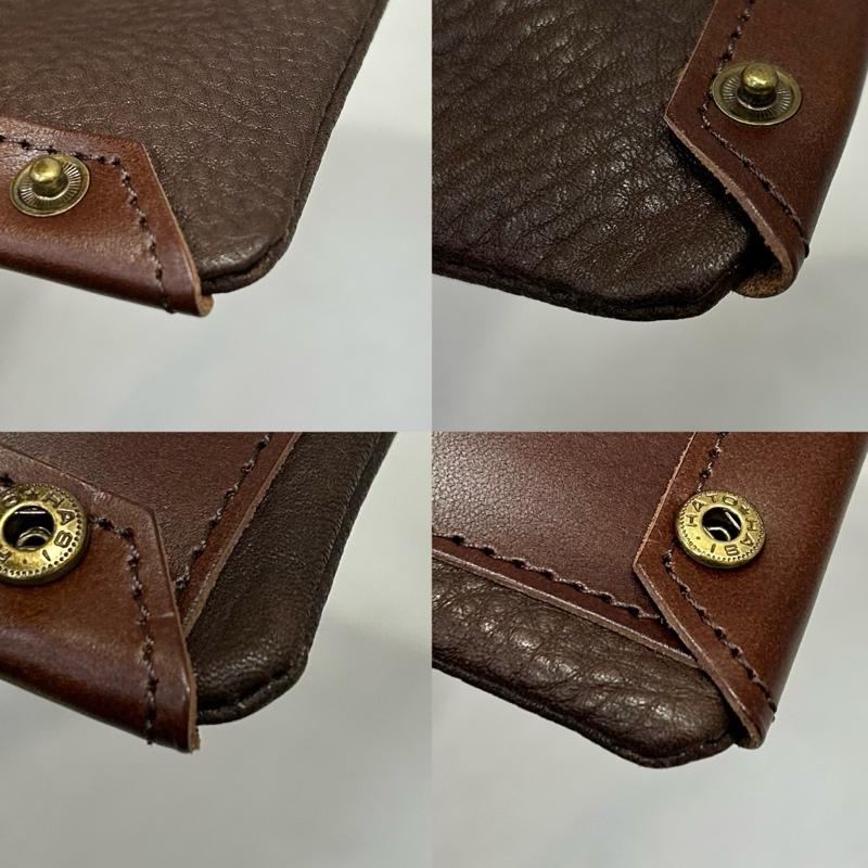 タイドウェイ TIDEWAY 財布 長財布 DENZELWALLET 薄型 日本製 牛革 - 無地 茶 / ブラウン / brown レディース USED 古着 中古 50152597